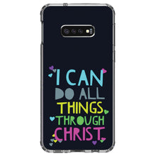 DistinctInk® Clear Shockproof Hybrid Case for Apple iPhone / Samsung Galaxy / Google Pixel - I Can Do All Things Through Christ
