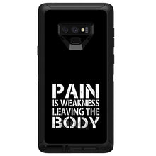 DistinctInk™ OtterBox Defender Series Case for Apple iPhone / Samsung Galaxy / Google Pixel - Pain is Weakness Leaving the Body