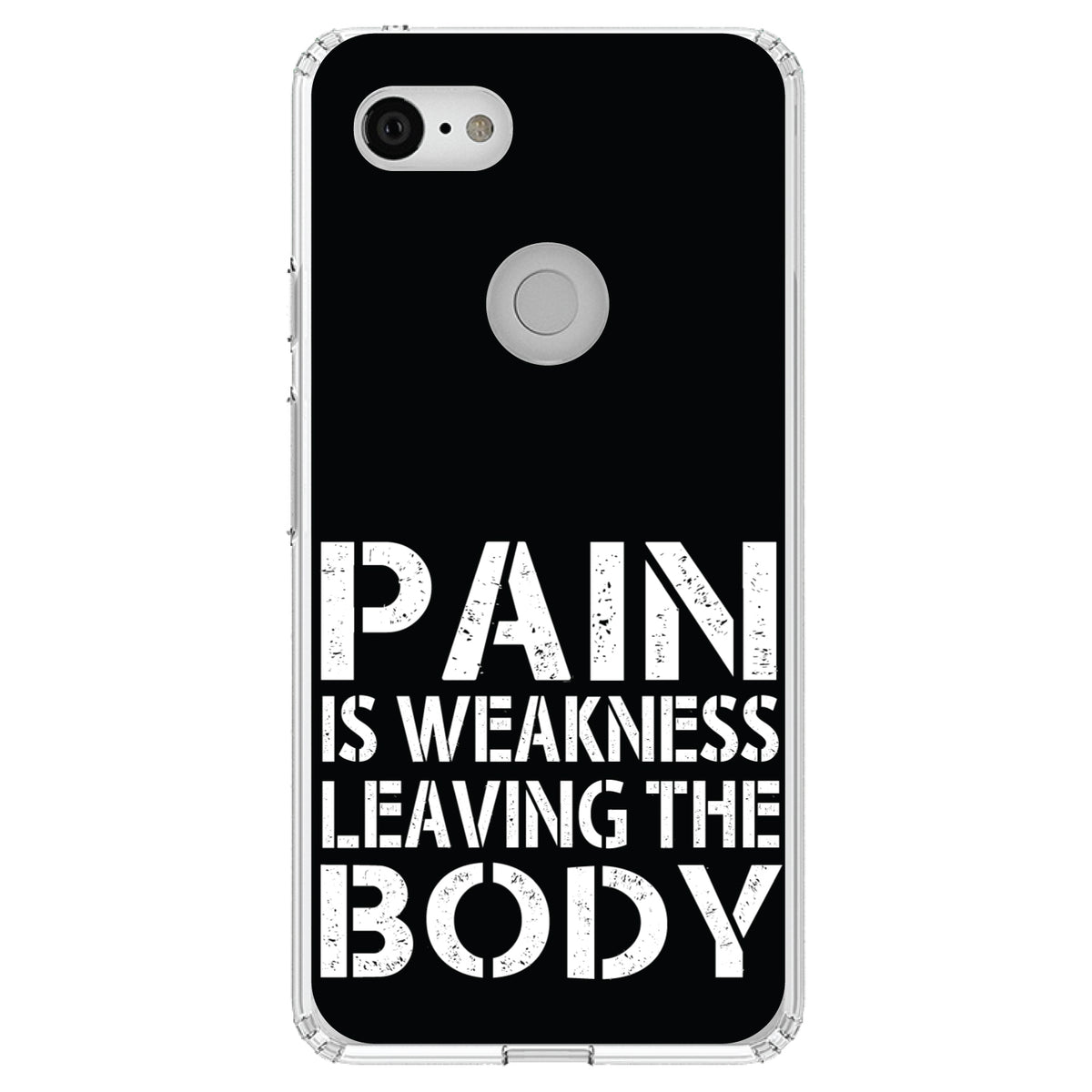 Pain is Weakness Leaving the Body Clear Shockproof iPhone Case, view 22