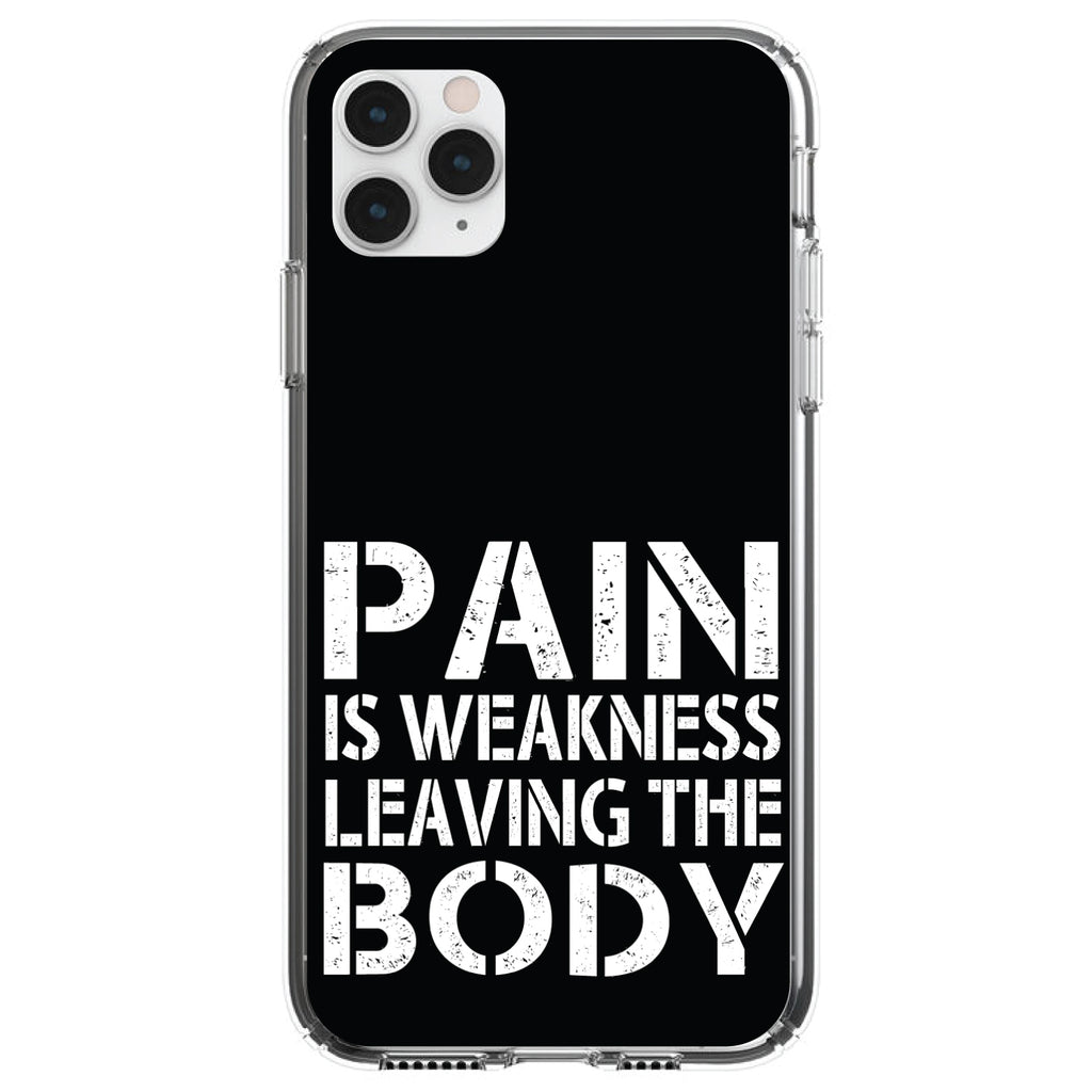 Pain is Weakness Leaving the Body Clear Shockproof iPhone Case