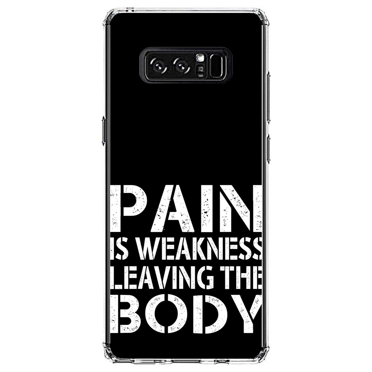 Pain is Weakness Leaving the Body Clear Shockproof iPhone Case, view 12