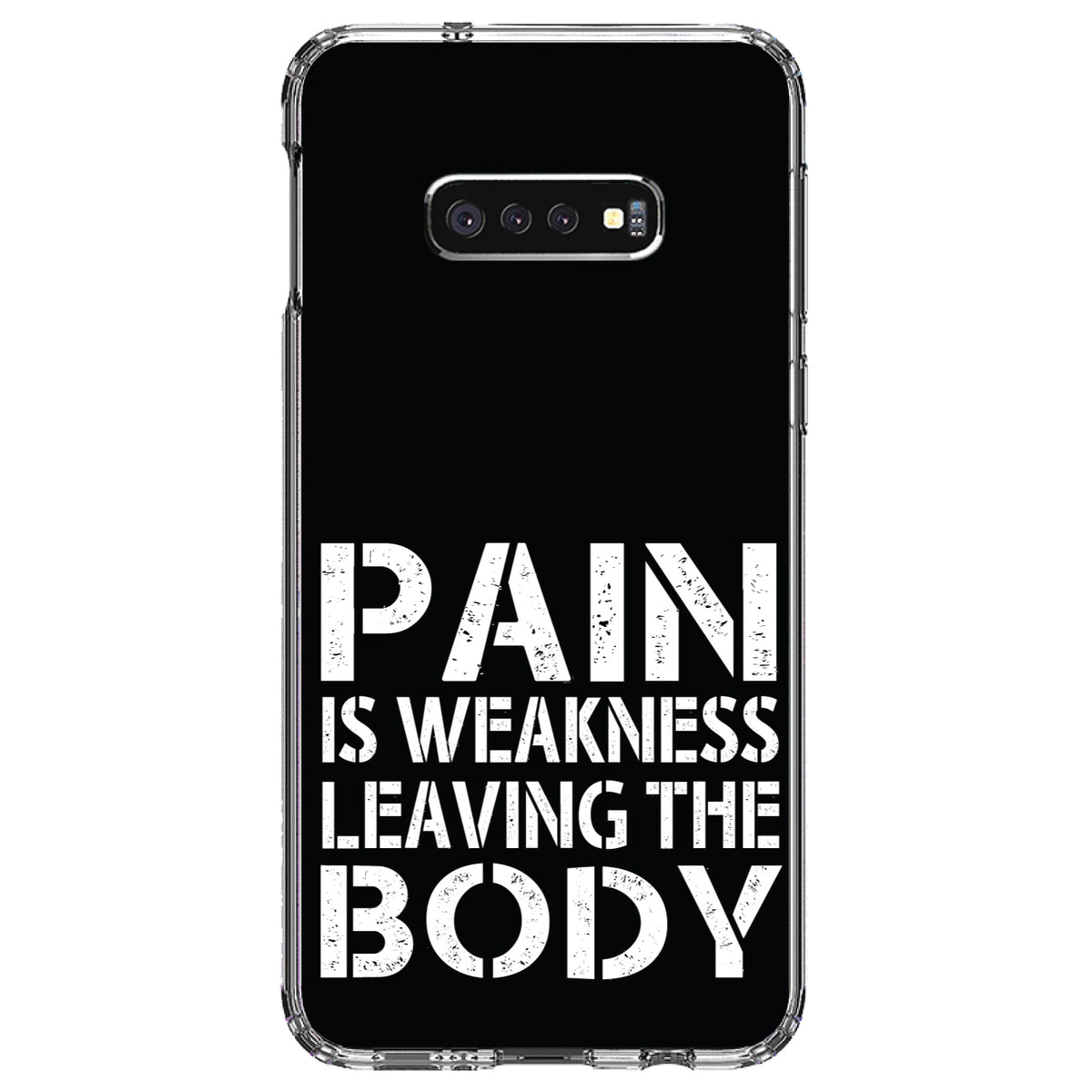 Pain is Weakness Leaving the Body Clear Shockproof iPhone Case, view 18