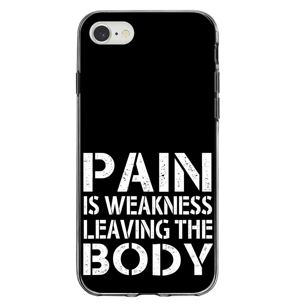 Pain is Weakness Leaving the Body Clear Shockproof iPhone Case, view 5