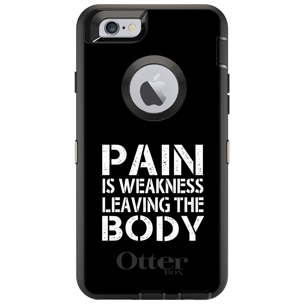 Pain is Weakness Leaving the Body OtterBox Defender Case for iPhone & Galaxy, view 4