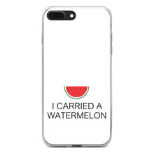 DistinctInk® Clear Shockproof Hybrid Case for Apple iPhone / Samsung Galaxy / Google Pixel - I Carried A Watermelon