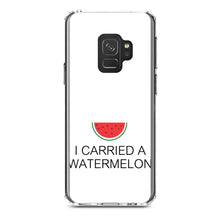 DistinctInk® Clear Shockproof Hybrid Case for Apple iPhone / Samsung Galaxy / Google Pixel - I Carried A Watermelon