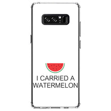 DistinctInk® Clear Shockproof Hybrid Case for Apple iPhone / Samsung Galaxy / Google Pixel - I Carried A Watermelon