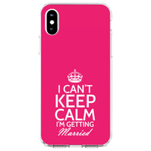 DistinctInk® Clear Shockproof Hybrid Case for Apple iPhone / Samsung Galaxy / Google Pixel - Can't Keep Calm I'm Getting Married