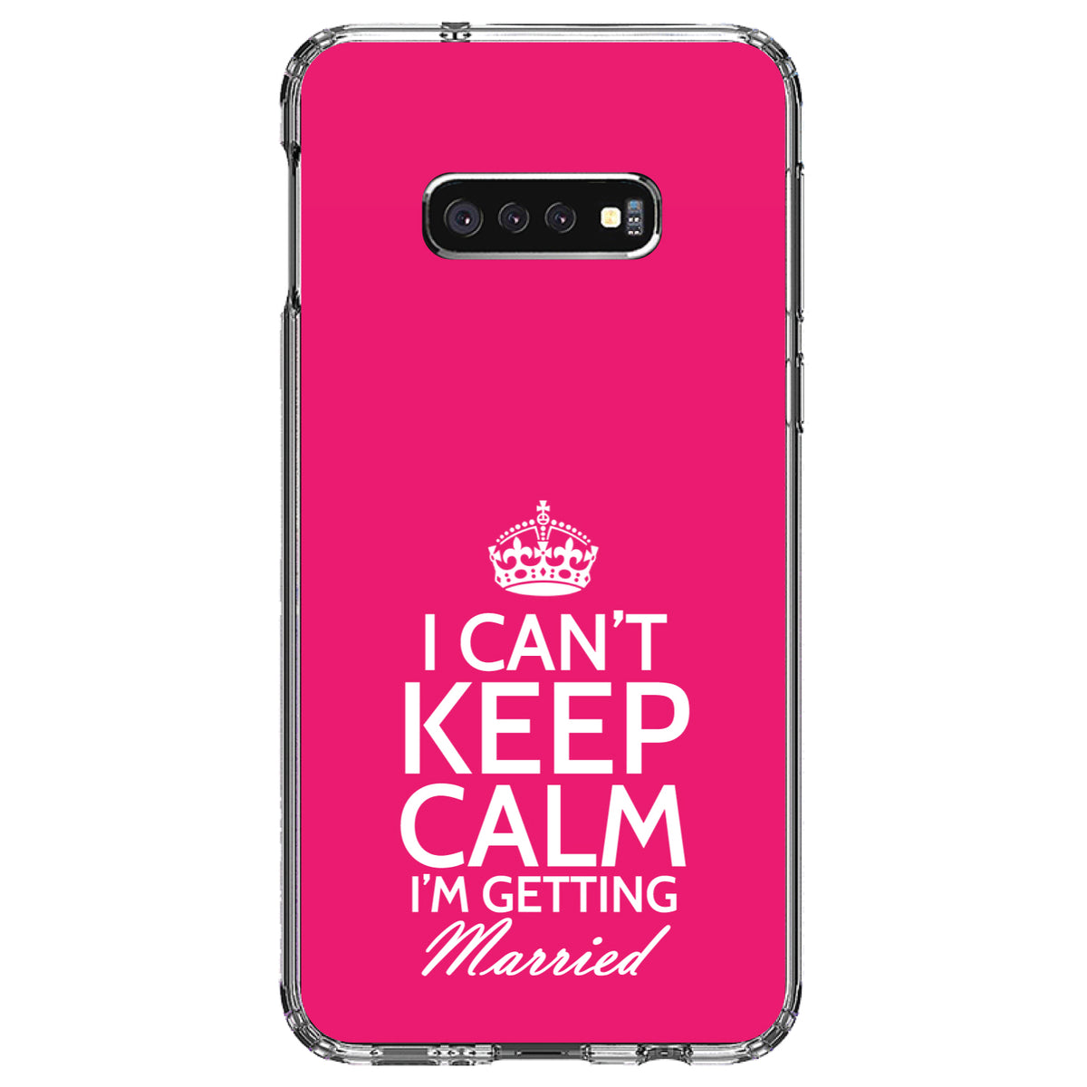 Can't Keep Calm I'm Getting Married Clear Shockproof iPhone Case, view 18