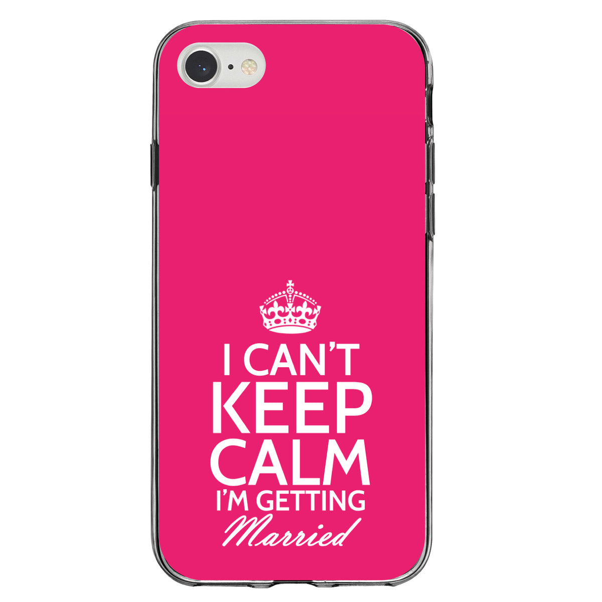Can't Keep Calm I'm Getting Married Clear Shockproof iPhone Case, view 5