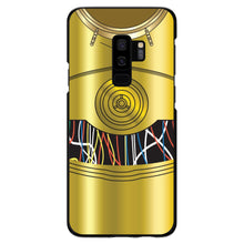 DistinctInk® Hard Plastic Snap-On Case for Apple iPhone or Samsung Galaxy - C3PO-inspired gold with wires