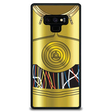 DistinctInk® Hard Plastic Snap-On Case for Apple iPhone or Samsung Galaxy - C3PO-inspired gold with wires