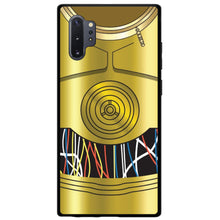 DistinctInk® Hard Plastic Snap-On Case for Apple iPhone or Samsung Galaxy - C3PO-inspired gold with wires