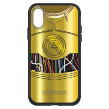 DistinctInk™ OtterBox Symmetry Series Case for Apple iPhone / Samsung Galaxy / Google Pixel - C3PO-inspired gold with wires