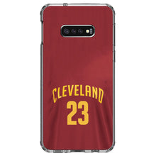 DistinctInk® Clear Shockproof Hybrid Case for Apple iPhone / Samsung Galaxy / Google Pixel - Cleveland 23 Jersey