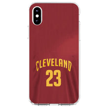 DistinctInk® Clear Shockproof Hybrid Case for Apple iPhone / Samsung Galaxy / Google Pixel - Cleveland 23 Jersey