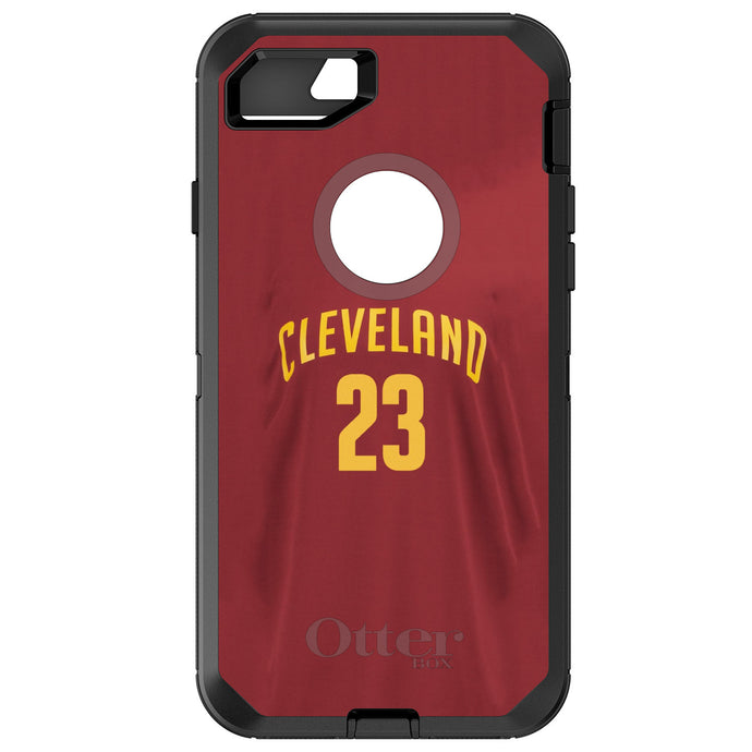 DistinctInk™ OtterBox Defender Series Case for Apple iPhone / Samsung Galaxy / Google Pixel - Cleveland 23 Jersey
