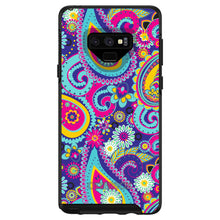 DistinctInk™ OtterBox Symmetry Series Case for Apple iPhone / Samsung Galaxy / Google Pixel - Hot Blue Yellow Pink Paisley