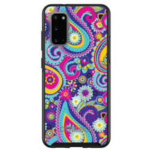 DistinctInk™ OtterBox Symmetry Series Case for Apple iPhone / Samsung Galaxy / Google Pixel - Hot Blue Yellow Pink Paisley