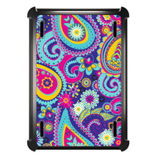 DistinctInk™ OtterBox Defender Series Case for Apple iPad / iPad Pro / iPad Air / iPad Mini - Hot Blue Yellow Pink Paisley