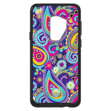 DistinctInk™ OtterBox Symmetry Series Case for Apple iPhone / Samsung Galaxy / Google Pixel - Hot Blue Yellow Pink Paisley