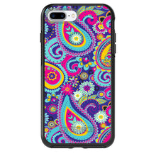 DistinctInk™ OtterBox Symmetry Series Case for Apple iPhone / Samsung Galaxy / Google Pixel - Hot Blue Yellow Pink Paisley