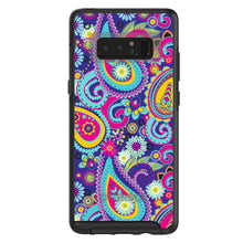 DistinctInk™ OtterBox Symmetry Series Case for Apple iPhone / Samsung Galaxy / Google Pixel - Hot Blue Yellow Pink Paisley