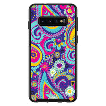 DistinctInk™ OtterBox Symmetry Series Case for Apple iPhone / Samsung Galaxy / Google Pixel - Hot Blue Yellow Pink Paisley