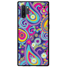 DistinctInk® Hard Plastic Snap-On Case for Apple iPhone or Samsung Galaxy - Hot Blue Yellow Pink Paisley