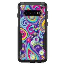 DistinctInk™ OtterBox Commuter Series Case for Apple iPhone or Samsung Galaxy - Hot Blue Yellow Pink Paisley