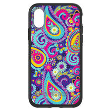 DistinctInk™ OtterBox Symmetry Series Case for Apple iPhone / Samsung Galaxy / Google Pixel - Hot Blue Yellow Pink Paisley