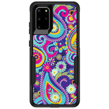 DistinctInk™ OtterBox Commuter Series Case for Apple iPhone or Samsung Galaxy - Hot Blue Yellow Pink Paisley