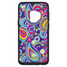 DistinctInk™ OtterBox Symmetry Series Case for Apple iPhone / Samsung Galaxy / Google Pixel - Hot Blue Yellow Pink Paisley