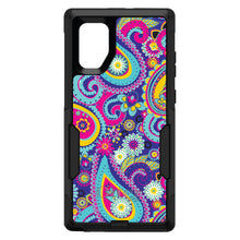 DistinctInk™ OtterBox Commuter Series Case for Apple iPhone or Samsung Galaxy - Hot Blue Yellow Pink Paisley