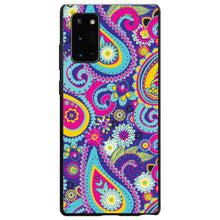 DistinctInk® Hard Plastic Snap-On Case for Apple iPhone or Samsung Galaxy - Hot Blue Yellow Pink Paisley