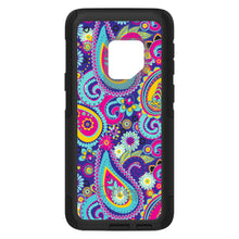 DistinctInk™ OtterBox Commuter Series Case for Apple iPhone or Samsung Galaxy - Hot Blue Yellow Pink Paisley