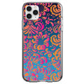 Pink Orange Blue Flower Floral Clear Shockproof iPhone Case