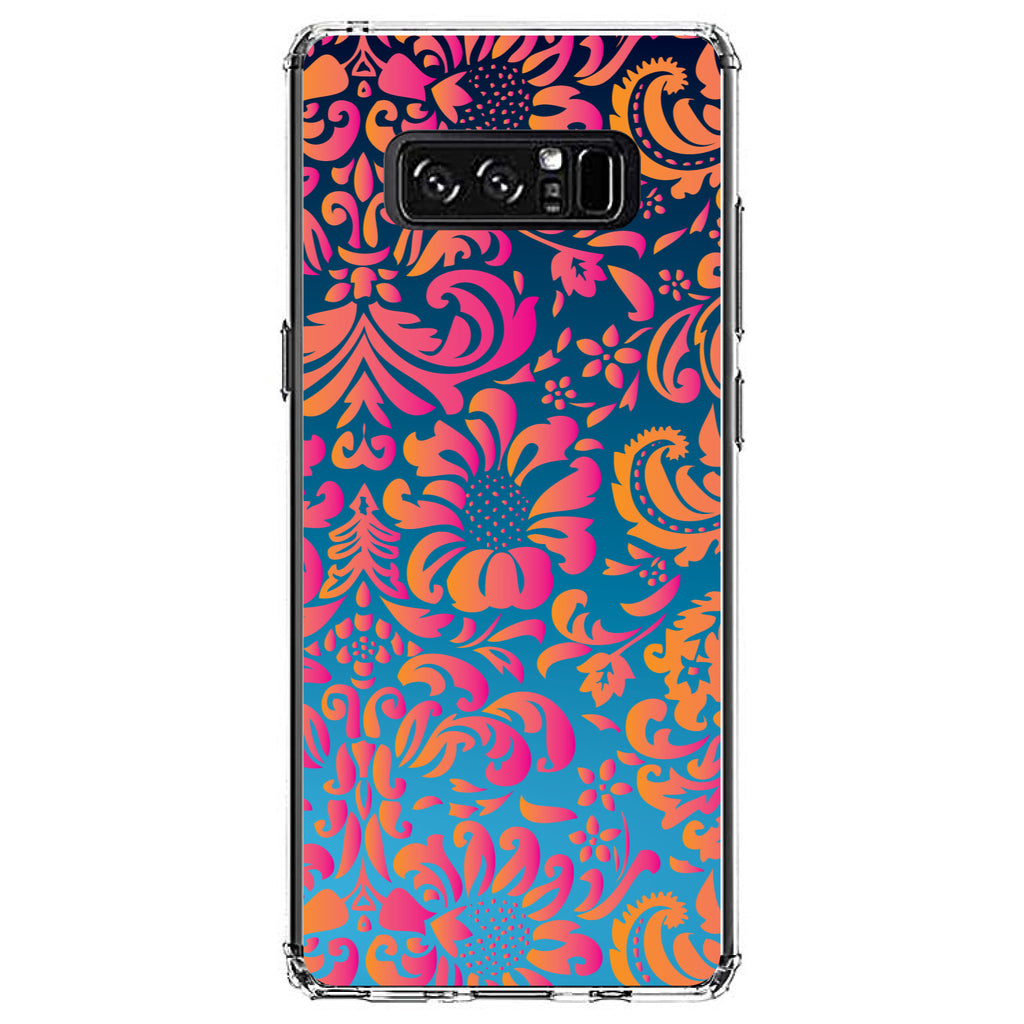 Pink Orange Blue Flower Floral Clear Shockproof iPhone Case, view 12