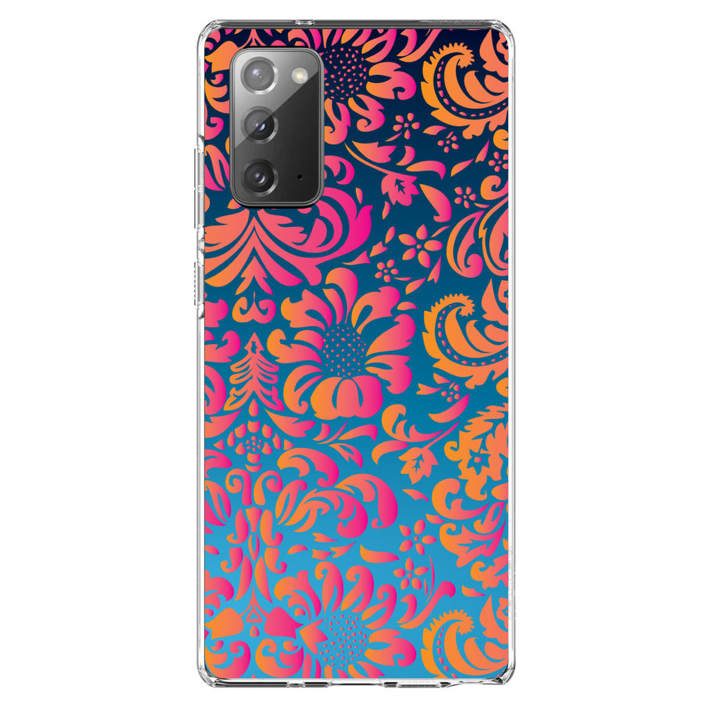Pink Orange Blue Flower Floral Clear Shockproof iPhone Case, view 8