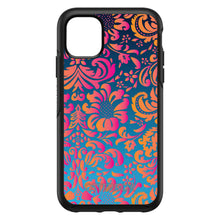 DistinctInk™ OtterBox Symmetry Series Case for Apple iPhone / Samsung Galaxy / Google Pixel - Pink Orange Blue Flower Floral