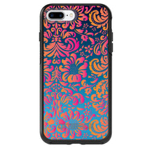 DistinctInk™ OtterBox Symmetry Series Case for Apple iPhone / Samsung Galaxy / Google Pixel - Pink Orange Blue Flower Floral