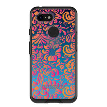 DistinctInk™ OtterBox Symmetry Series Case for Apple iPhone / Samsung Galaxy / Google Pixel - Pink Orange Blue Flower Floral