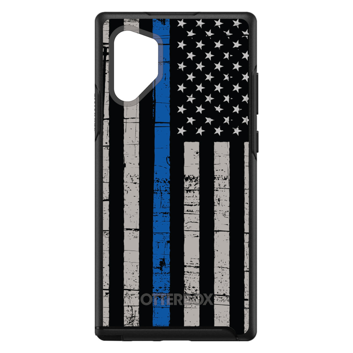 Weathered Thin Blue Line OtterBox Symmetry Case for iPhone & Galaxy, view 11