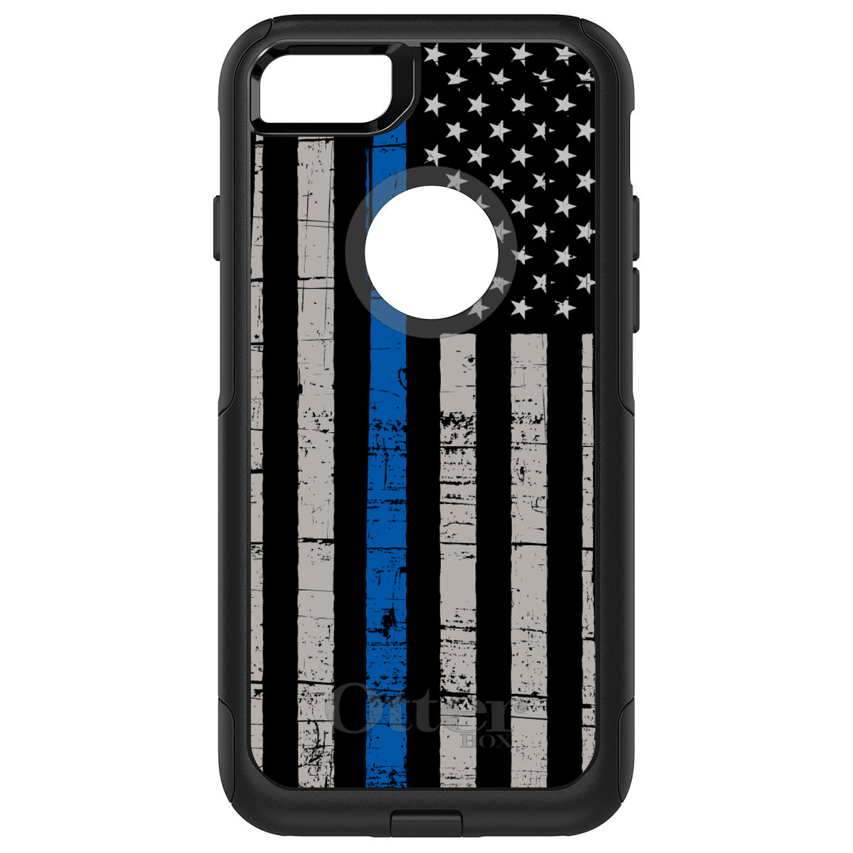 Weathered Thin Blue Line OtterBox Commuter Case for iPhone & Galaxy