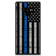 DistinctInk® Hard Plastic Snap-On Case for Apple iPhone or Samsung Galaxy - Weathered Thin Blue Line