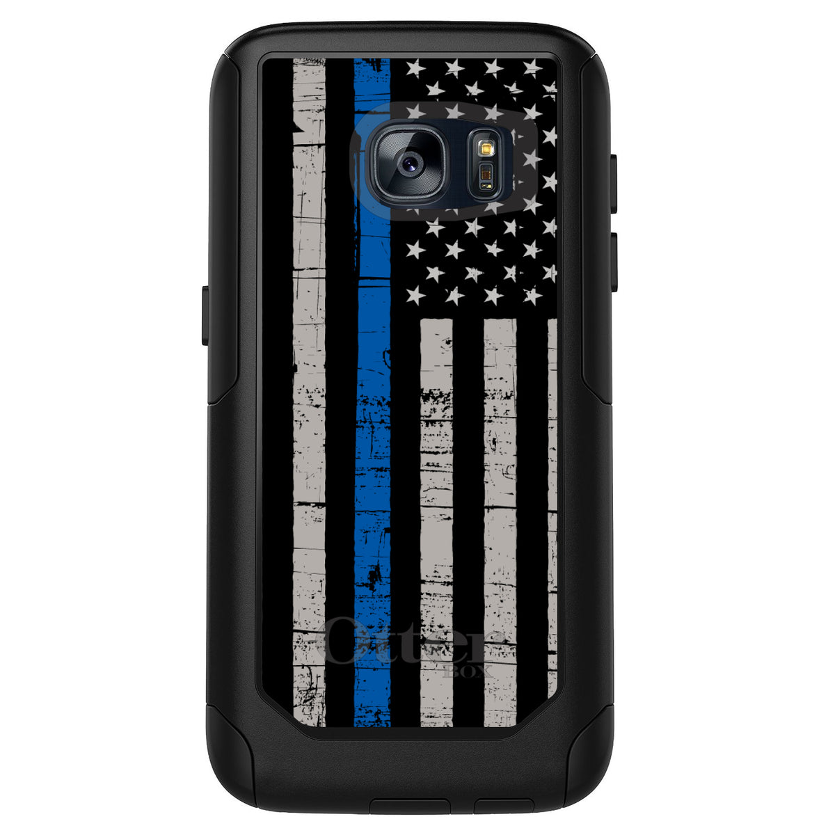 Weathered Thin Blue Line OtterBox Commuter Case for iPhone & Galaxy, view 11