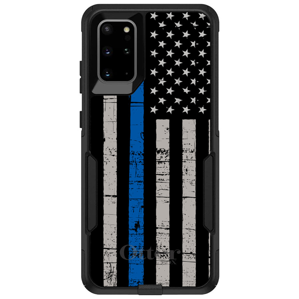 Weathered Thin Blue Line OtterBox Commuter Case for iPhone & Galaxy, view 6