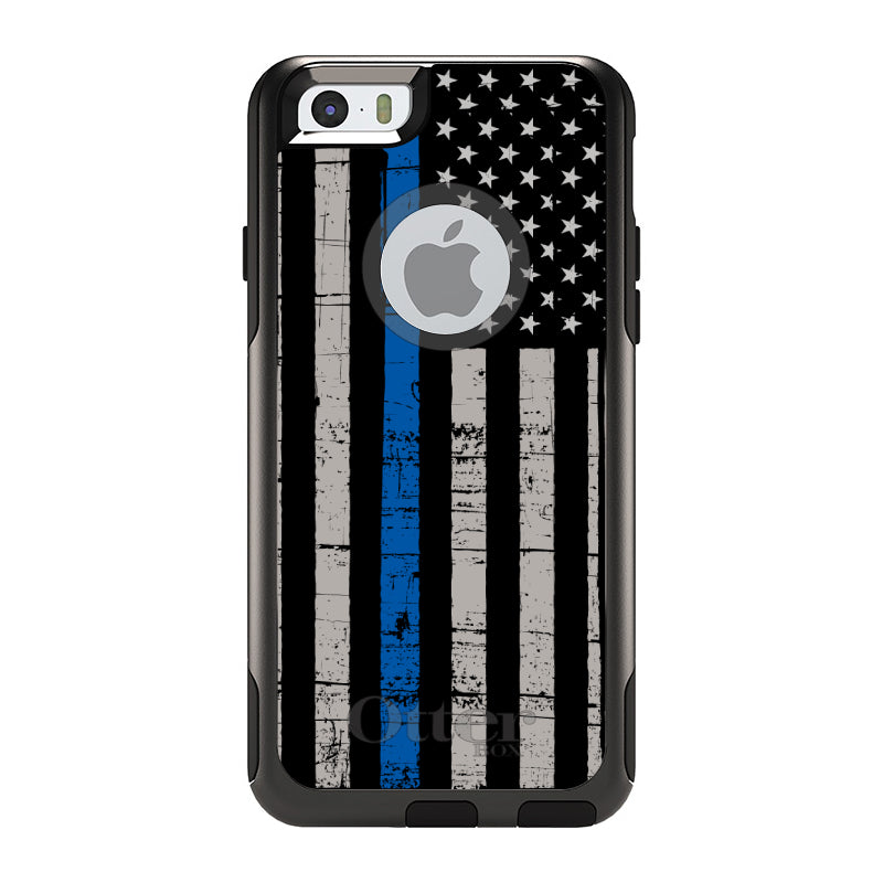 Weathered Thin Blue Line OtterBox Commuter Case for iPhone & Galaxy, view 4