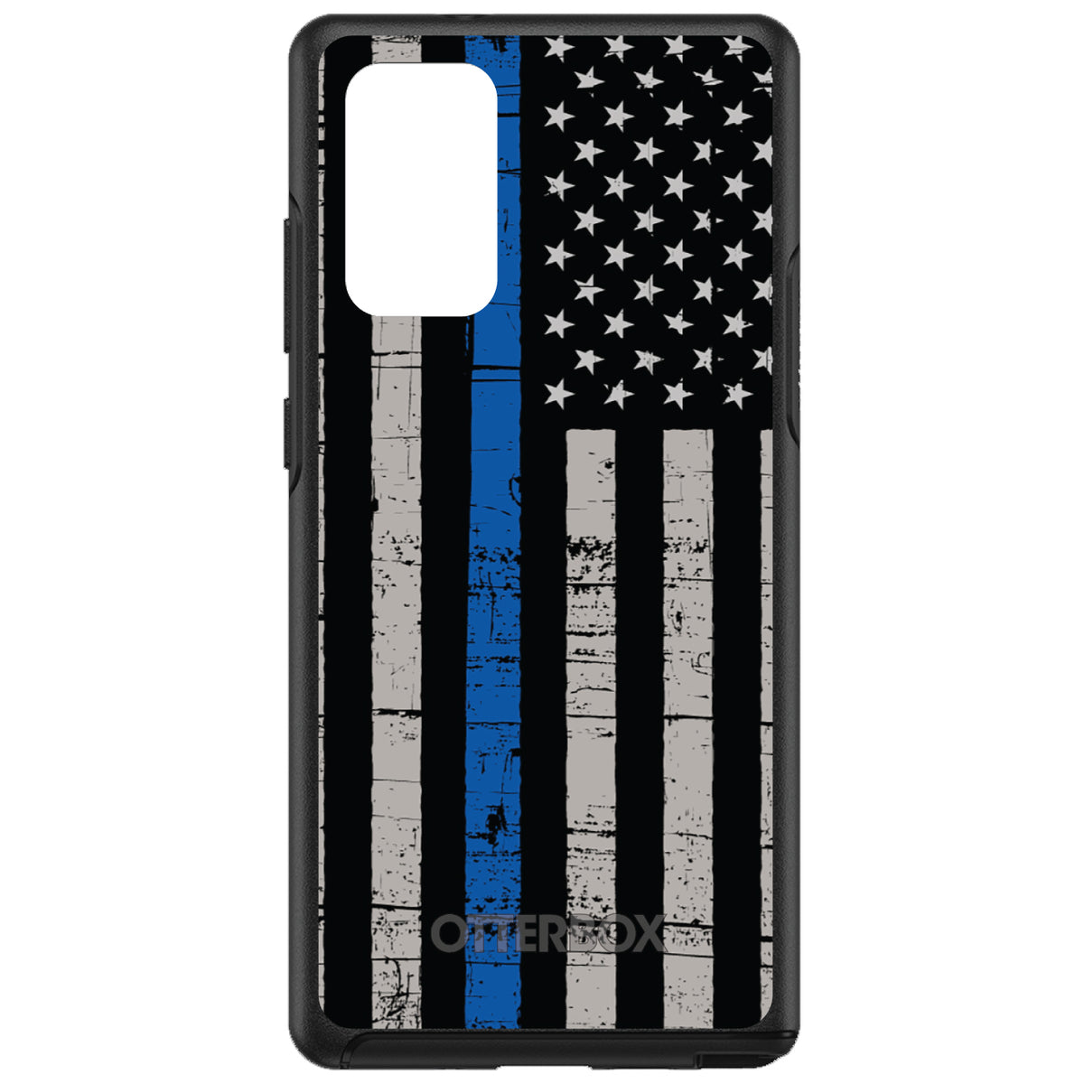 Weathered Thin Blue Line OtterBox Symmetry Case for iPhone & Galaxy, view 10