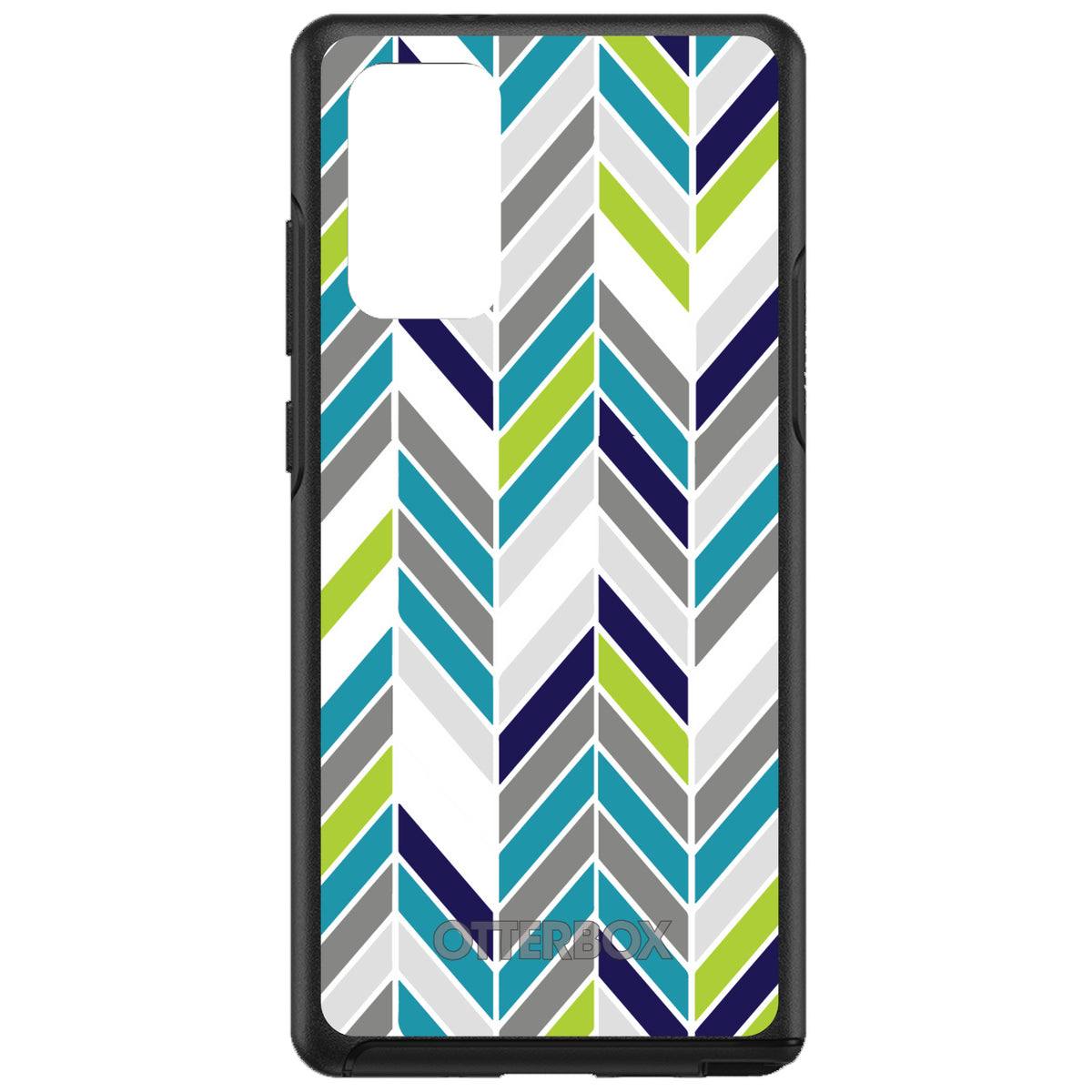 Teal Navy Grey Herringbone OtterBox Symmetry Case for iPhone & Galaxy, view 10